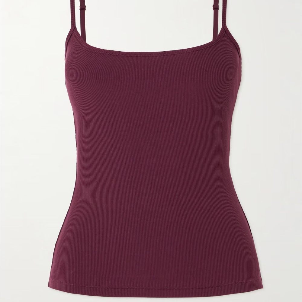 SKIMS
Soft Lounge ribbed stretch-modal tank - Bordeaux